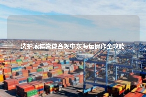 洗护液体膏体合规中东海运操作全攻略