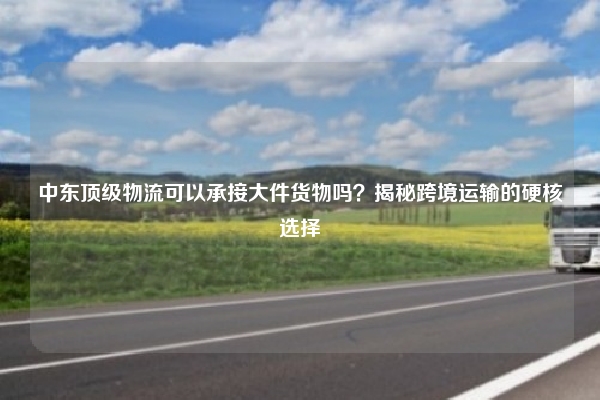 中东顶级物流可以承接大件货物吗?揭秘跨境运输的硬核选择