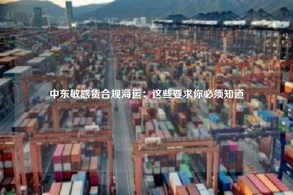 中东敏感货合规海运：这些要求你必须知道