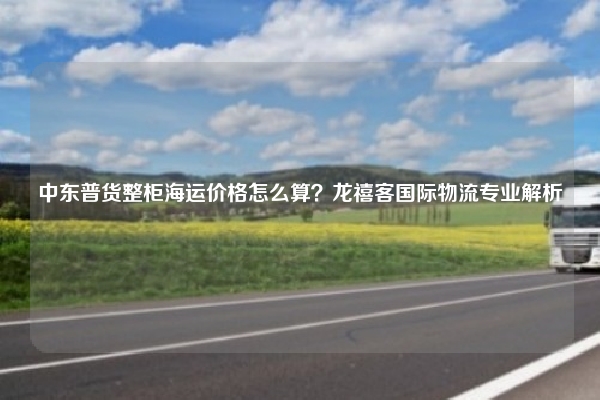 中东普货整柜海运价格怎么算？龙禧客国际物流专业解析