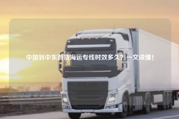 中国到中东普货海运专线时效多久?一文读懂!