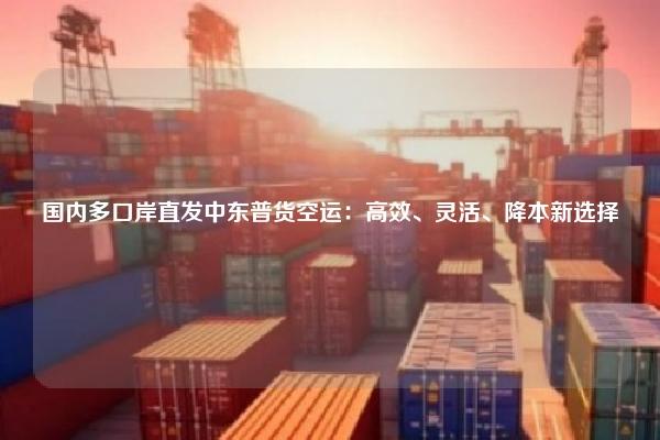 国内多口岸直发中东普货空运：高效、灵活、降本新选择