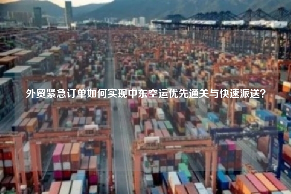 外贸紧急订单如何实现中东空运优先通关与快速派送？